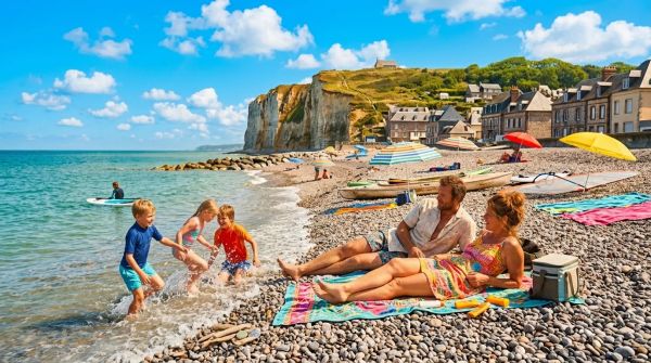 À pieuter sur la plage de Pourville et profiter des activités